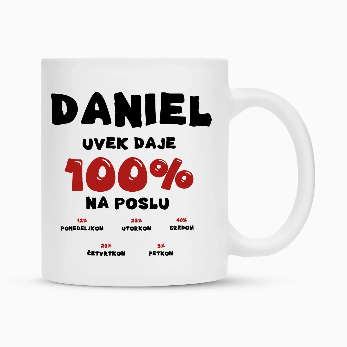 Personalisierbare Uvek daje 100% na poslu, Tasse copy