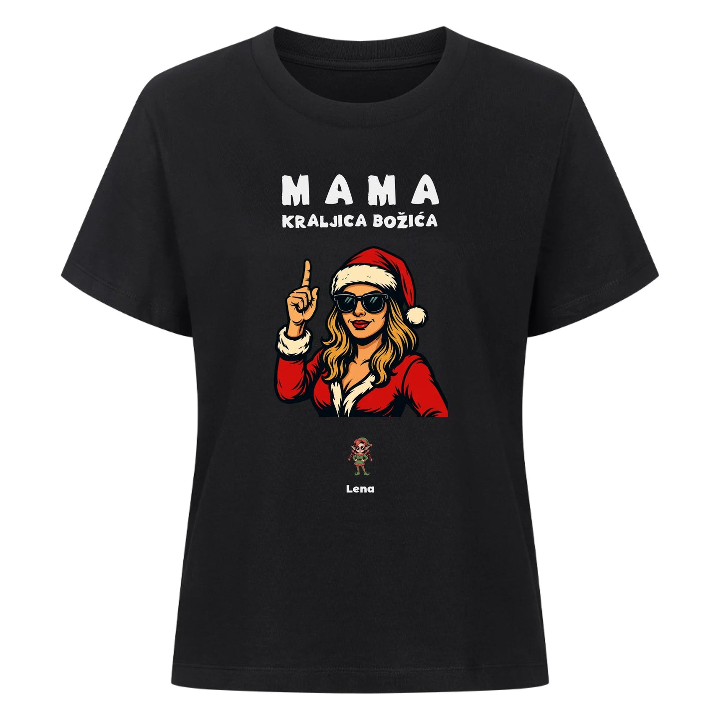 Mama kraljica božića, Personalisierbares T-Shirt Women
