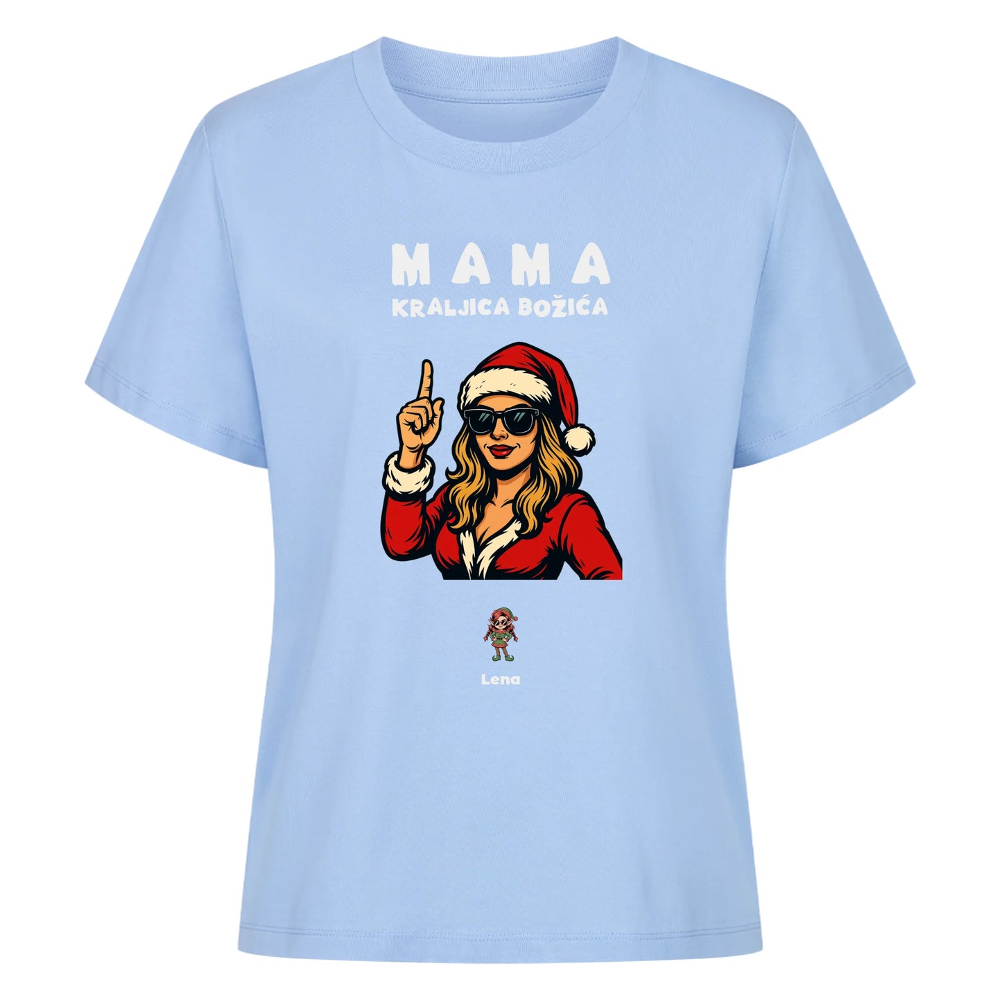 Mama kraljica božića, Personalisierbares T-Shirt Women