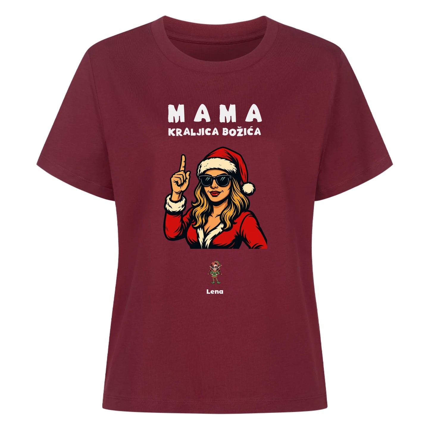 Mama kraljica božića, Personalisierbares T-Shirt Women