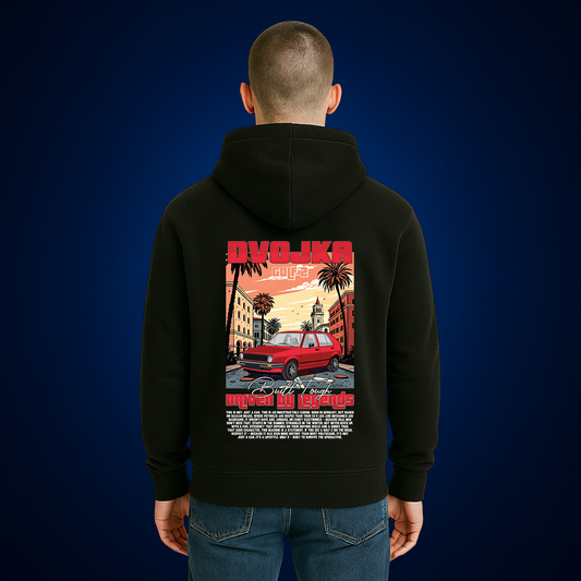 „DVOJKA – Driven by Legends“ – Premium Hoodie